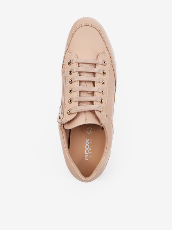 Geox Beigefarbene Damen-Sneakers aus Leder von Geox Myria