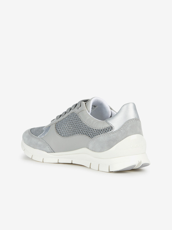 Geox Graue Damen-Sneakers mit Lederdetails Geox Sukie