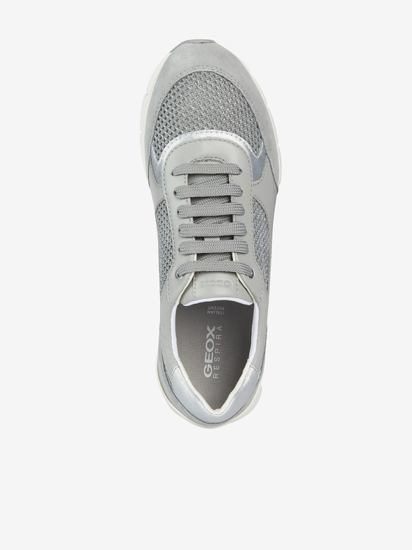 Geox Graue Damen-Sneakers mit Lederdetails Geox Sukie