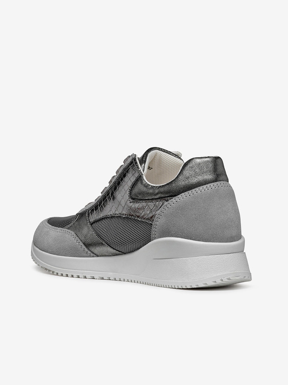 Geox Grau Damen Geox Haleney Turnschuhe