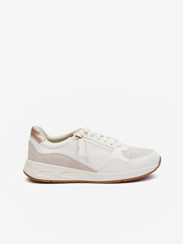 Geox Cremefarbene Damen-Turnschuhe Geox Bulmya