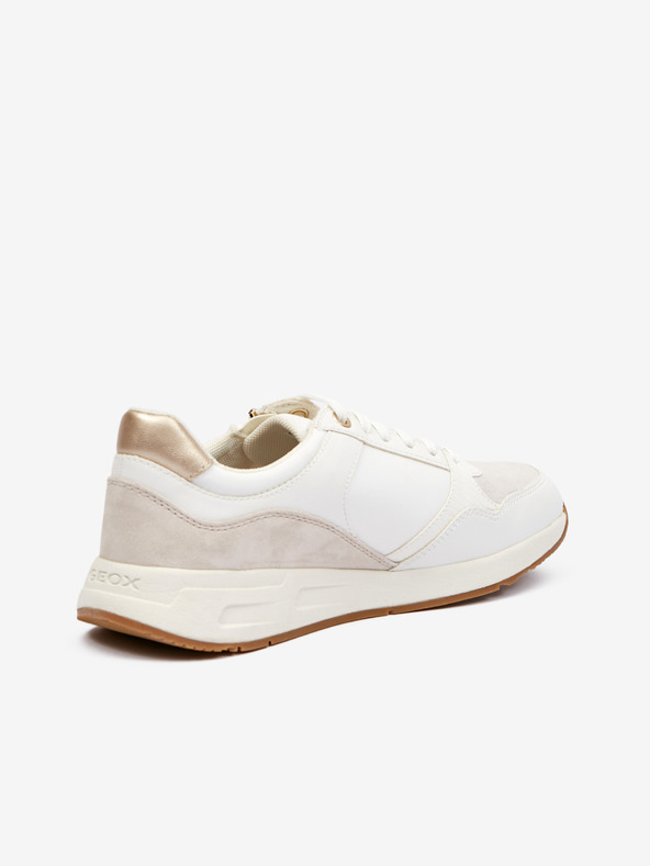 Geox Cremefarbene Damen-Turnschuhe Geox Bulmya