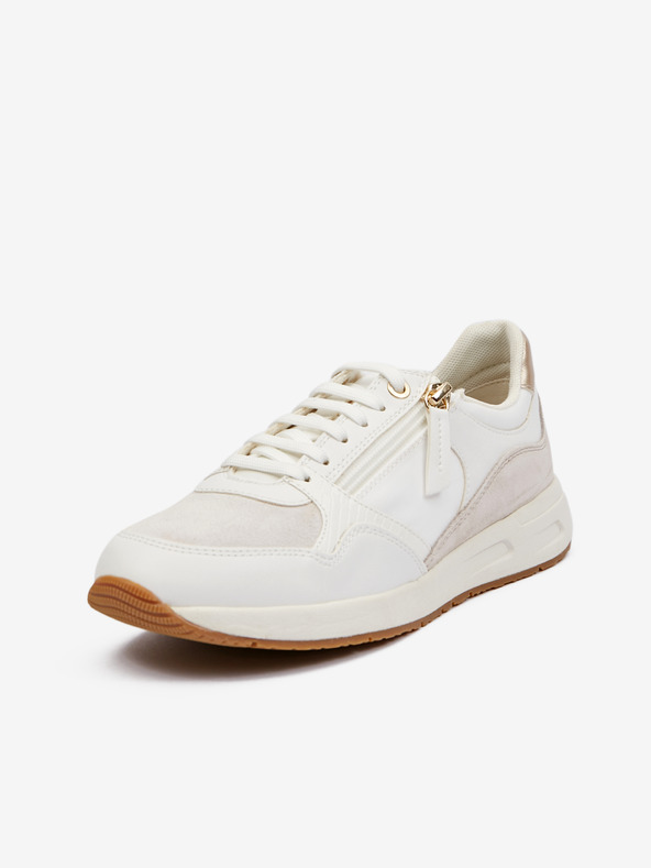 Geox Cremefarbene Damen-Turnschuhe Geox Bulmya