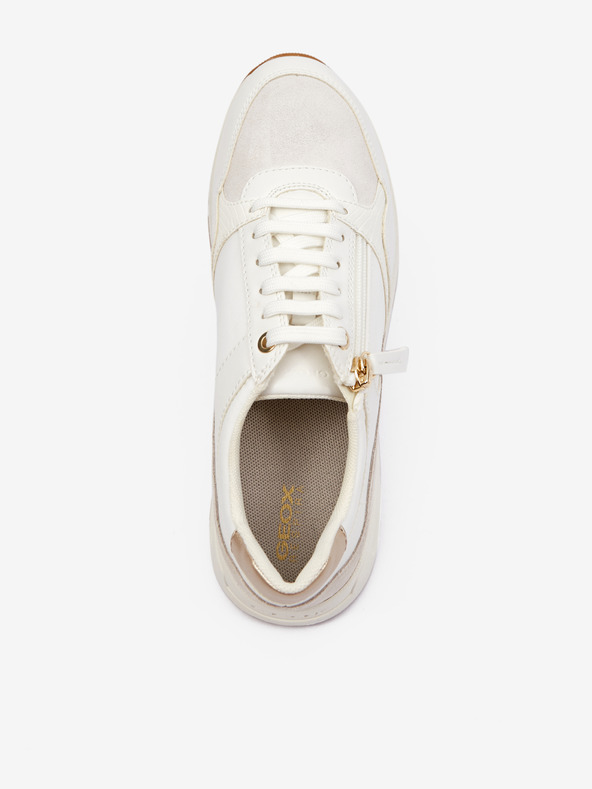 Geox Cremefarbene Damen-Turnschuhe Geox Bulmya