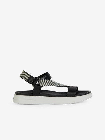 Geox Schwarze Damen-Ledersandalen Geox Xand