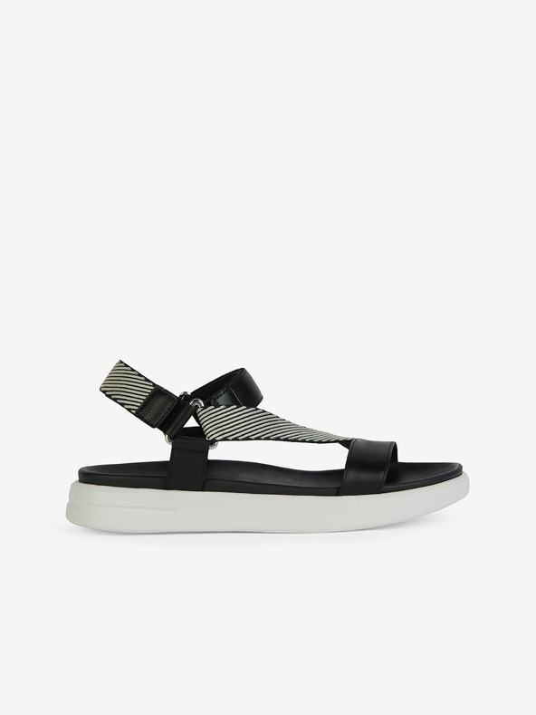 Geox Schwarze Damen-Ledersandalen Geox Xand