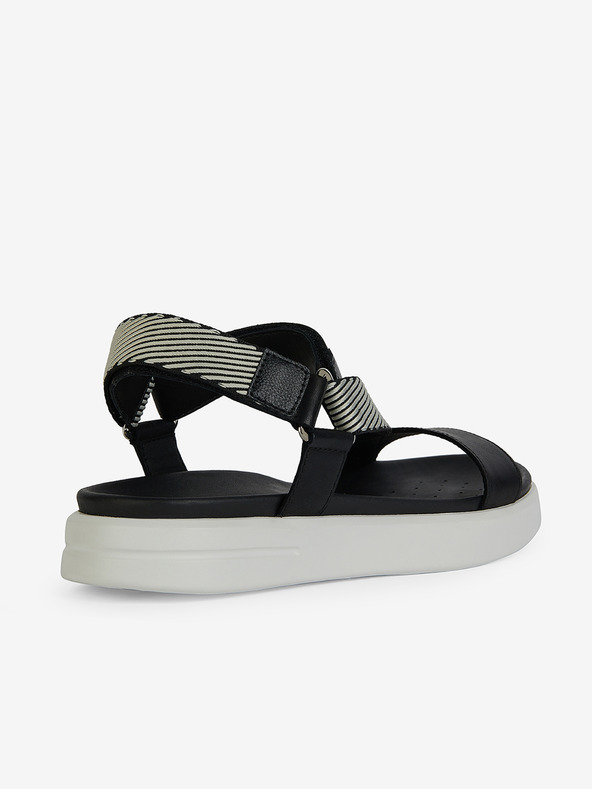 Geox Schwarze Damen-Ledersandalen Geox Xand