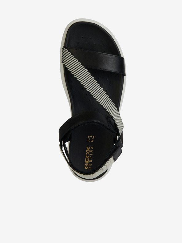 Geox Schwarze Damen-Ledersandalen Geox Xand