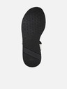 Geox Schwarz-weiße Damen-Ledersandalen auf Plateau Geox Kency