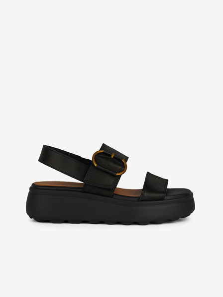 Geox Schwarz Damen Ledersandalen Geox Spherica