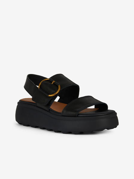 Geox Schwarz Damen Ledersandalen Geox Spherica