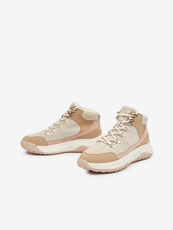 Geox Beige Damen-Wildleder-Stiefeletten Geox Oliviera