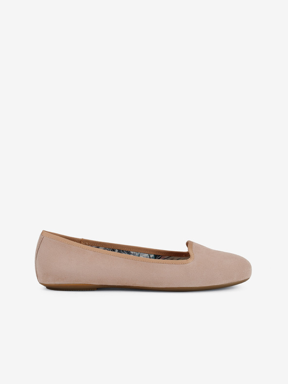Geox Beige Geox Palmaria Wildlederballerinas für Damen