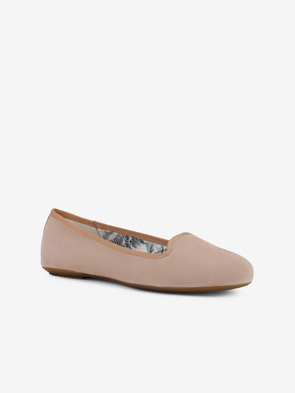 Geox Beige Geox Palmaria Wildlederballerinas für Damen