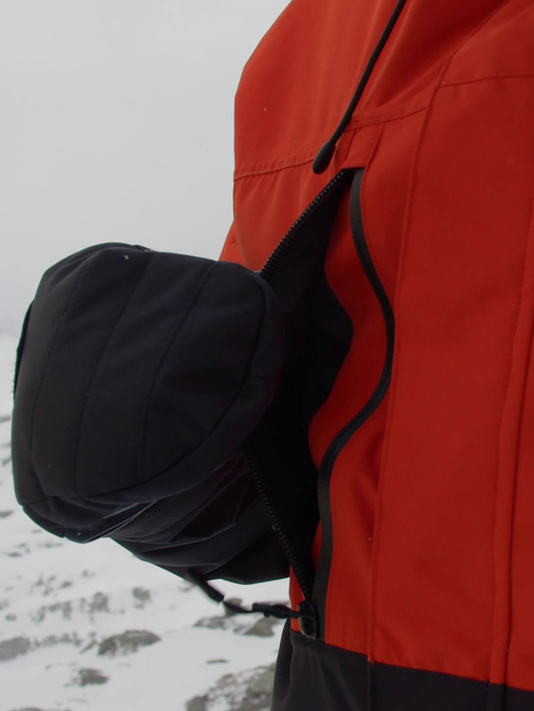 Horsefeathers Track Jacke - red clay/schwarz Horsefeathers