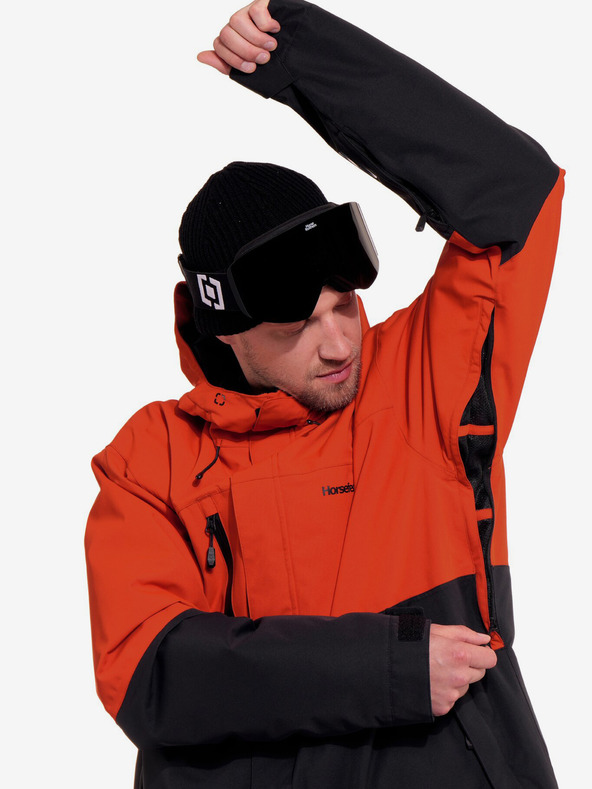 Horsefeathers Track Jacke - red clay/schwarz Horsefeathers