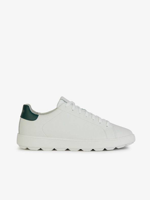 Geox Weiße Herren Leder Turnschuhe Geox Spherica Ecub