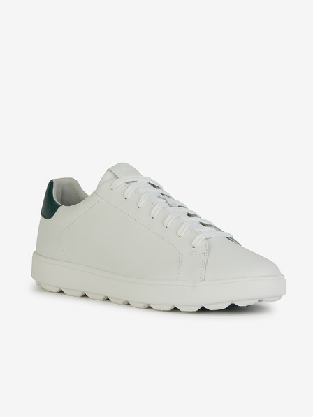 Geox Weiße Herren Leder Turnschuhe Geox Spherica Ecub