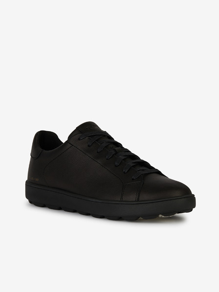 Geox Schwarze Herren Leder Turnschuhe Geox Spherica Ecub