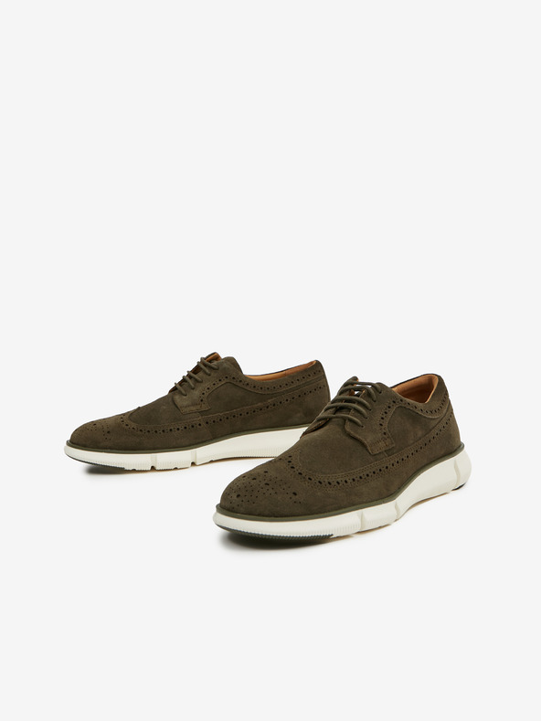 Geox Khaki Herren-Wildlederschuhe Geox Adacter
