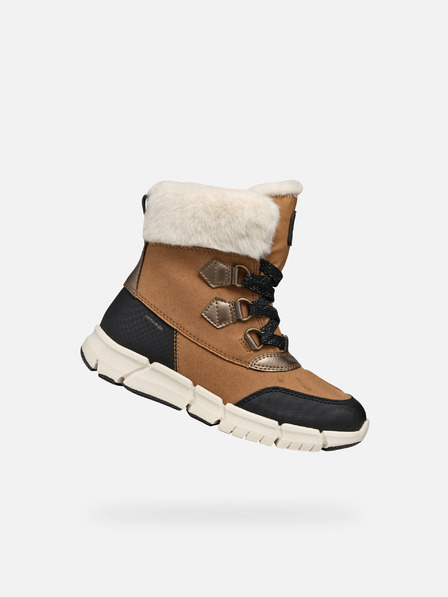 Geox Hellbraune Geox Flexyper AB-Stiefeletten für Mädchen