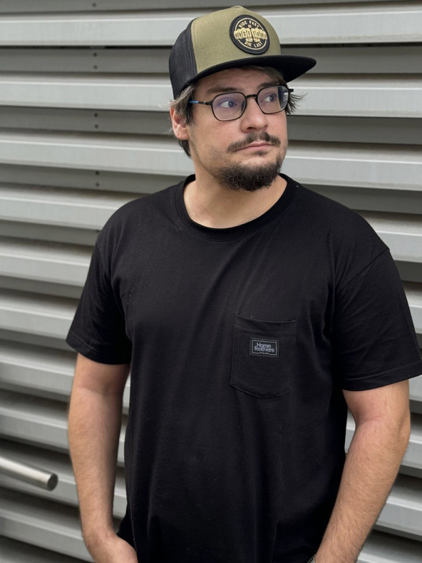 Horsefeathers T-shirt Alpha - schwarz Größe L HORSEFEATHERS