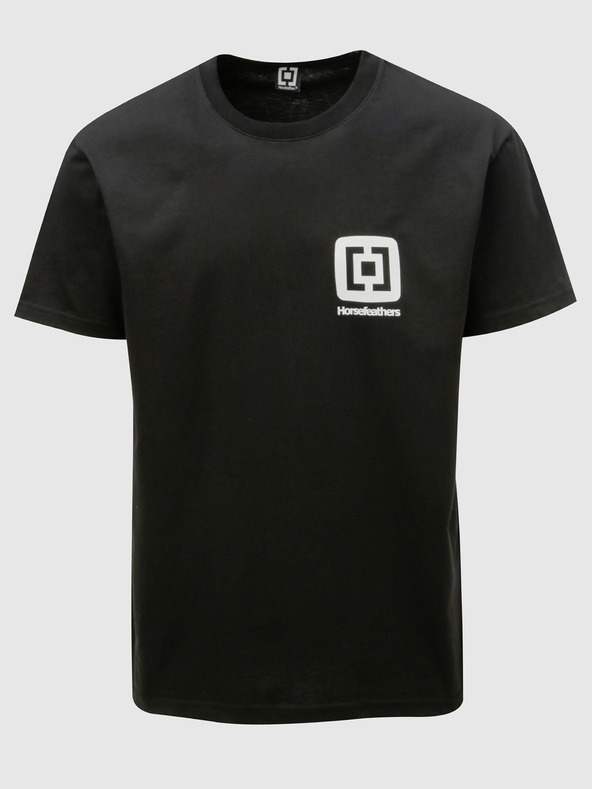 Horsefeathers Schwarzes Herren Horsefeathers Mini Logo bedrucktes Kurzarm T-Shirt