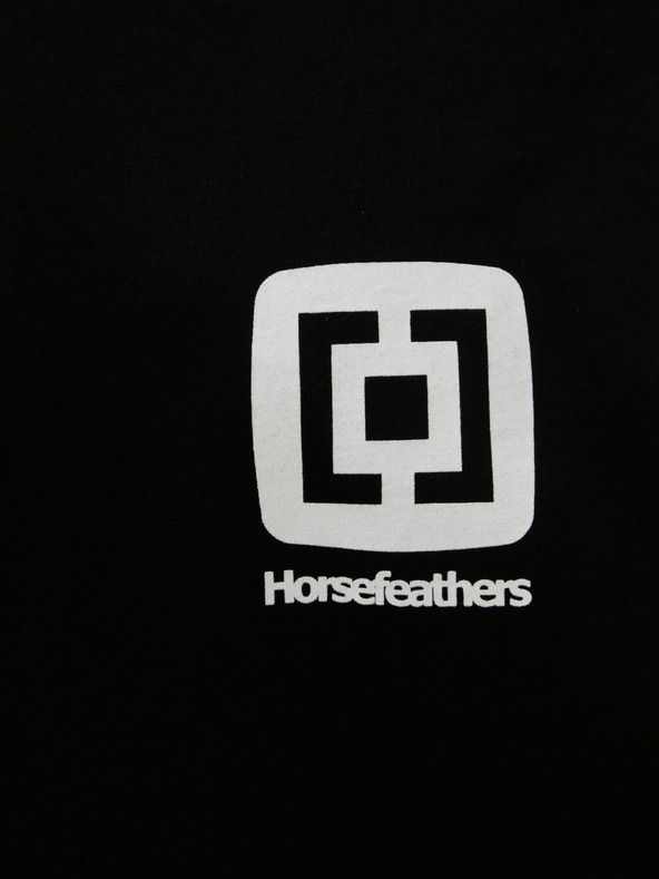 Horsefeathers Schwarzes Herren Horsefeathers Mini Logo bedrucktes Kurzarm T-Shirt