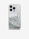 DKNY Liquid Glitter Arch Logo Back Cover für iPhone 14 Pro Transparent DKNY
