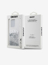 DKNY Liquid Glitter Arch Logo Back Cover für iPhone 14 Pro Transparent DKNY