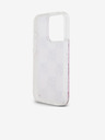 DKNY Liquid Glitter Checkered Pattern Back Cover für iPhone 15 Pro Pink DKNY