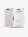 DKNY Liquid Glitter Checkered Pattern Back Cover für iPhone 15 Pro Pink DKNY