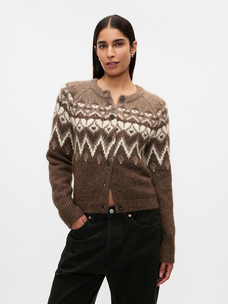 GAP Fair Isle Crop Cardigan
