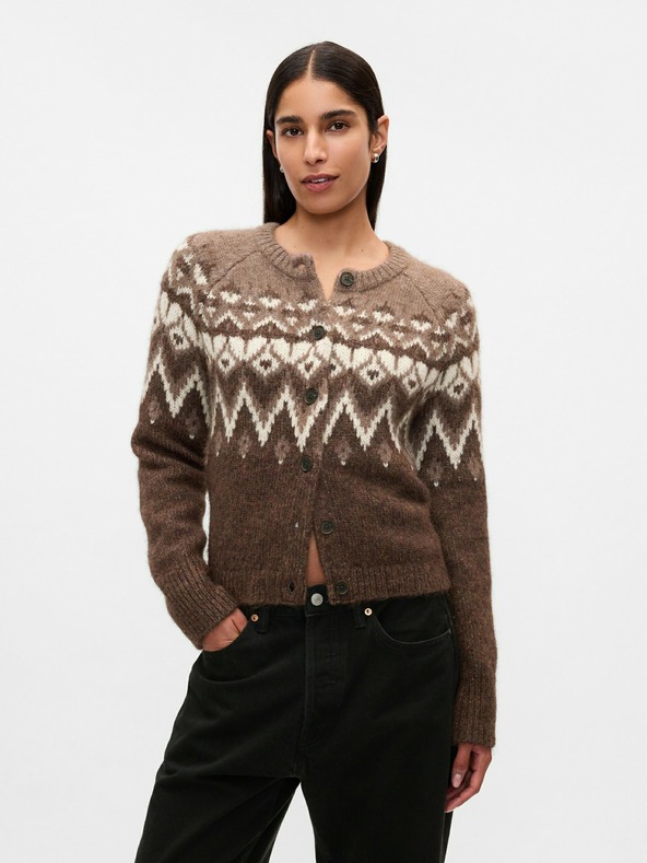GAP Fair Isle Crop Cardigan