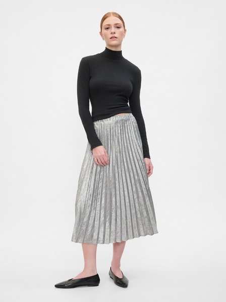 GAP Plissierter Midirock in Metallic GAP