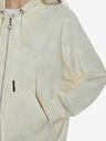 Desigual Cremefarbener Desigual Kapuzenpullover Zip Pintuck Camo