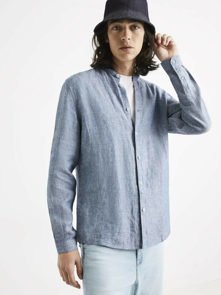 Celio Blaues Leinenhemd Celio Ratamao