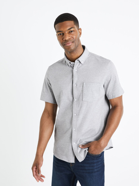 Celio Hellgraues Herrenhemd Celio Barik