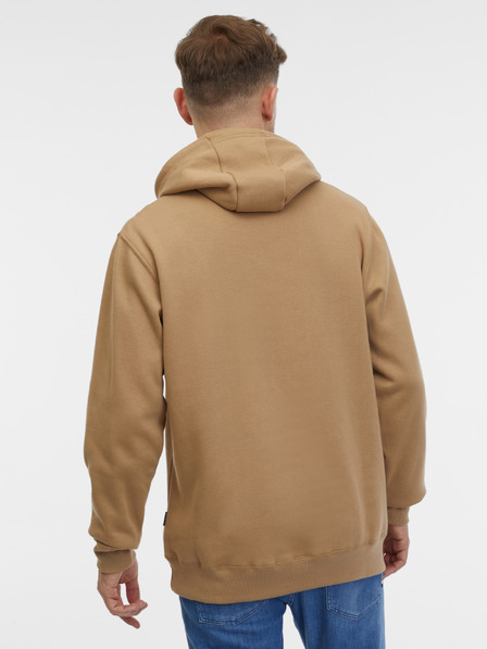 Sam 73 Hellbrauner Herren-Kapuzenpullover SAM 73 Albus
