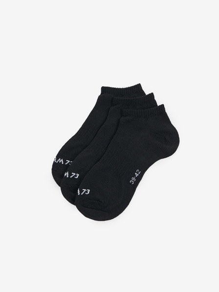 Sam 73 Satz mit drei Paar schwarzen Herrensocken SAM 73 Invercargill