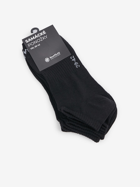 Sam 73 Satz mit drei Paar schwarzen Herrensocken SAM 73 Invercargill