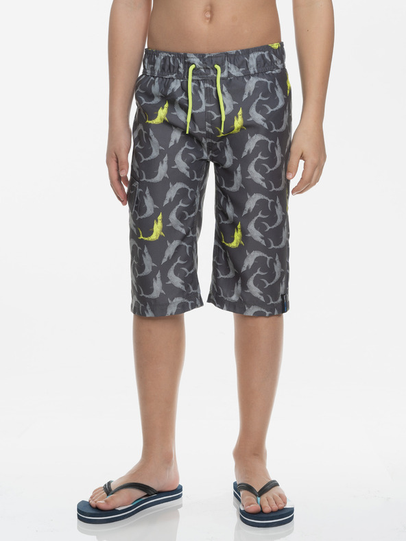 Sam 73 Graue gemusterte Badehose für Jungen SAM 73