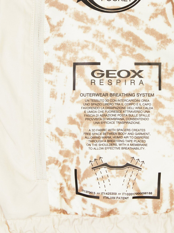 Geox Cremefarbene Damen-Parka Geox Bulmya