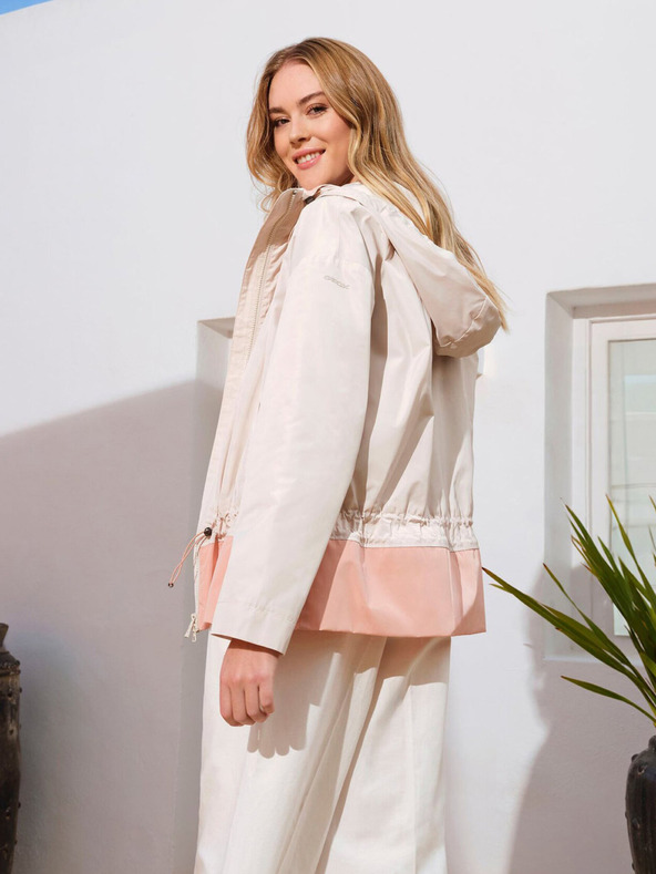 Geox Cremefarbene Damen-Parka Geox Bulmya