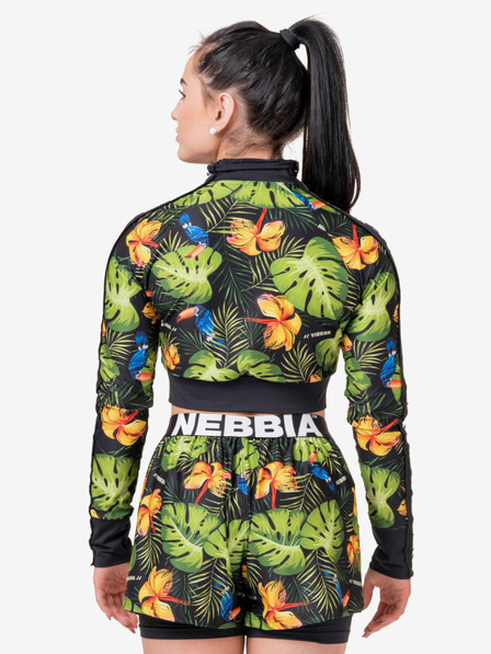 Nebbia High-Energy Damen-Crop-Jacke 564 Nebbia Jungle grün