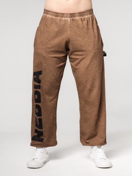 Nebbia Abgewaschene lockere Baggy-Sweatpants mit Taschen GYM BRO 373