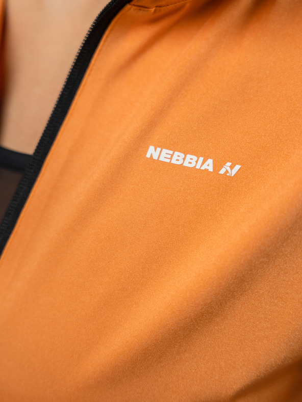 Nebbia SLEEK 481 Orangefarbenes Sweatshirt mit Reißverschluss