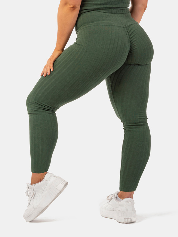 Nebbia Hochtaillierte gerippte Leggings aus Bio-Baumwolle 405