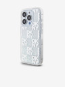 DKNY Liquid Glitter Checkered Pattern Back Cover für iPhone 15 Pro Transparent DKNY