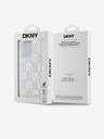 DKNY Liquid Glitter Checkered Pattern Back Cover für iPhone 15 Pro Transparent DKNY